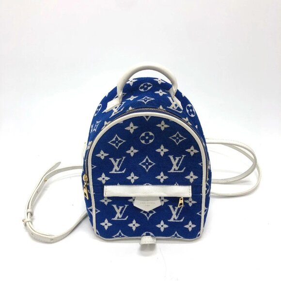 LOUIS VUITTON M46207 Monogram jacquard Palm Springs Mini Backpack blue - Picture 7 of 16
